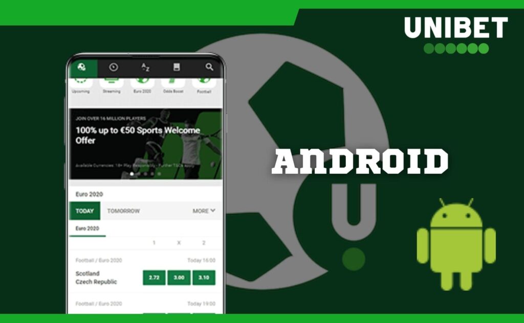 aplicativo android Unibet Brasil