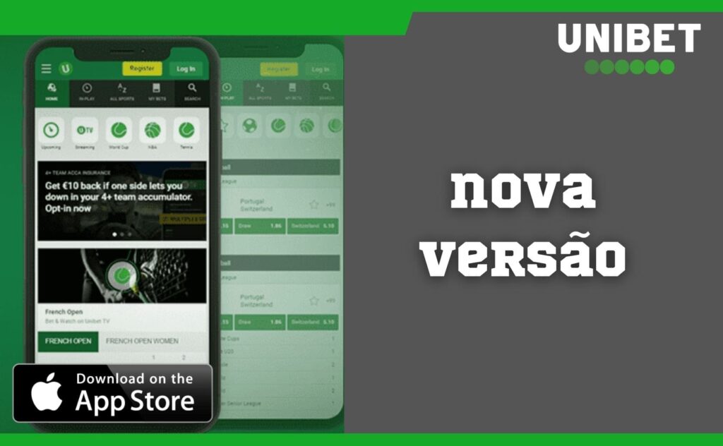 Unibet Brasil nova versão aplicativo