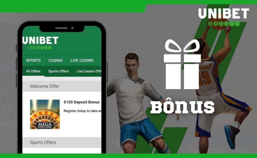 bônus no aplicativo Unibet Brasil