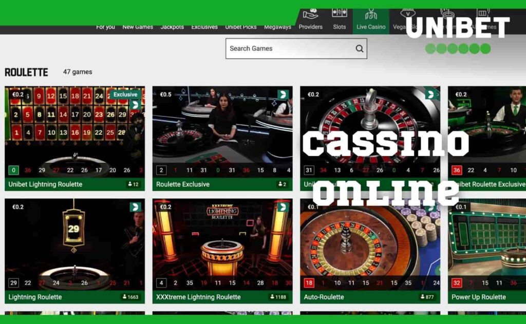 Cassino Online no site Unibet Brasil