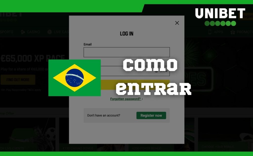 como entrar no plataforma Unibet Brasil