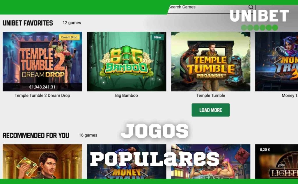 jogos populares no cassino Unibet Brasil