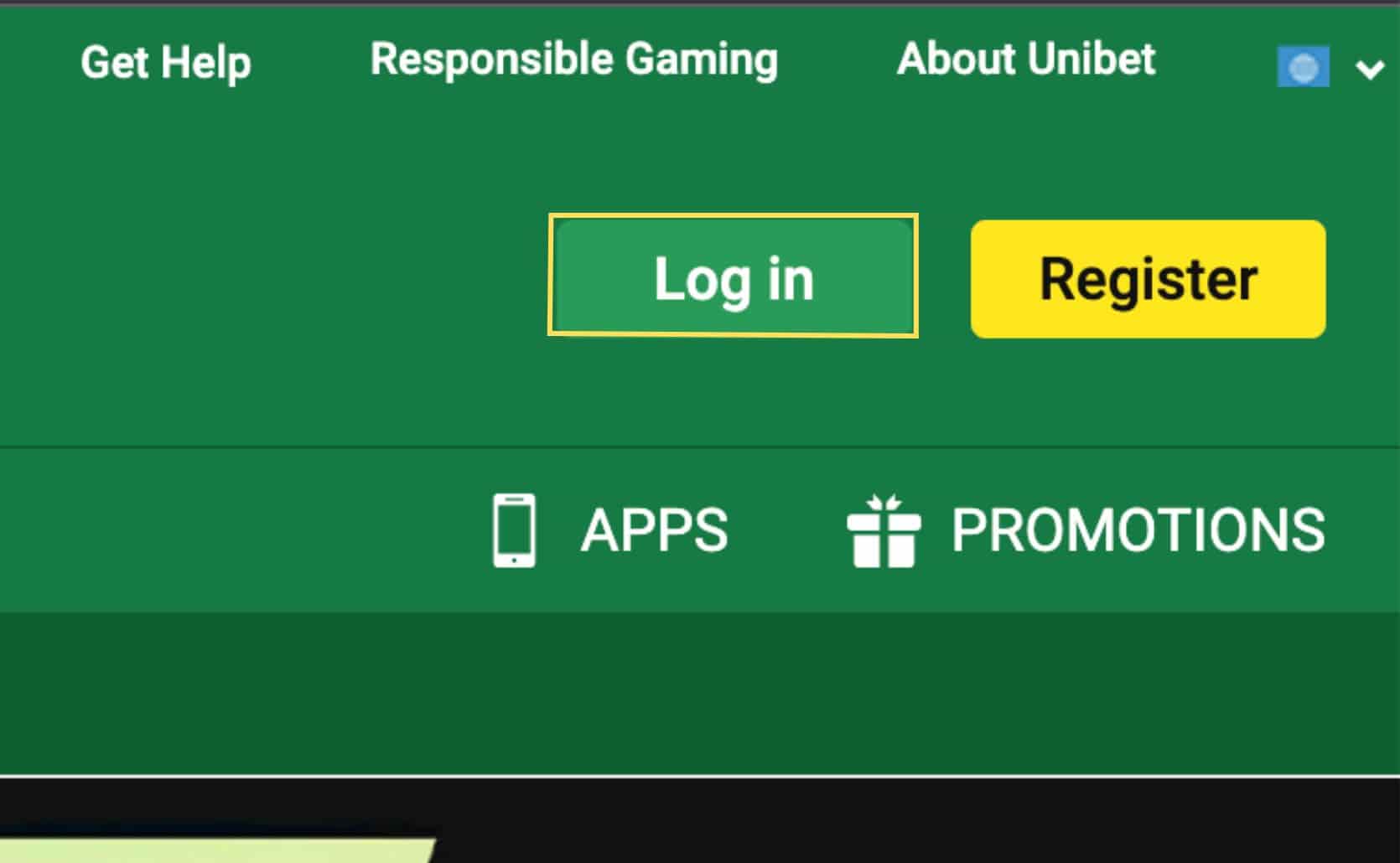 login da conta Unibet Brasil passo