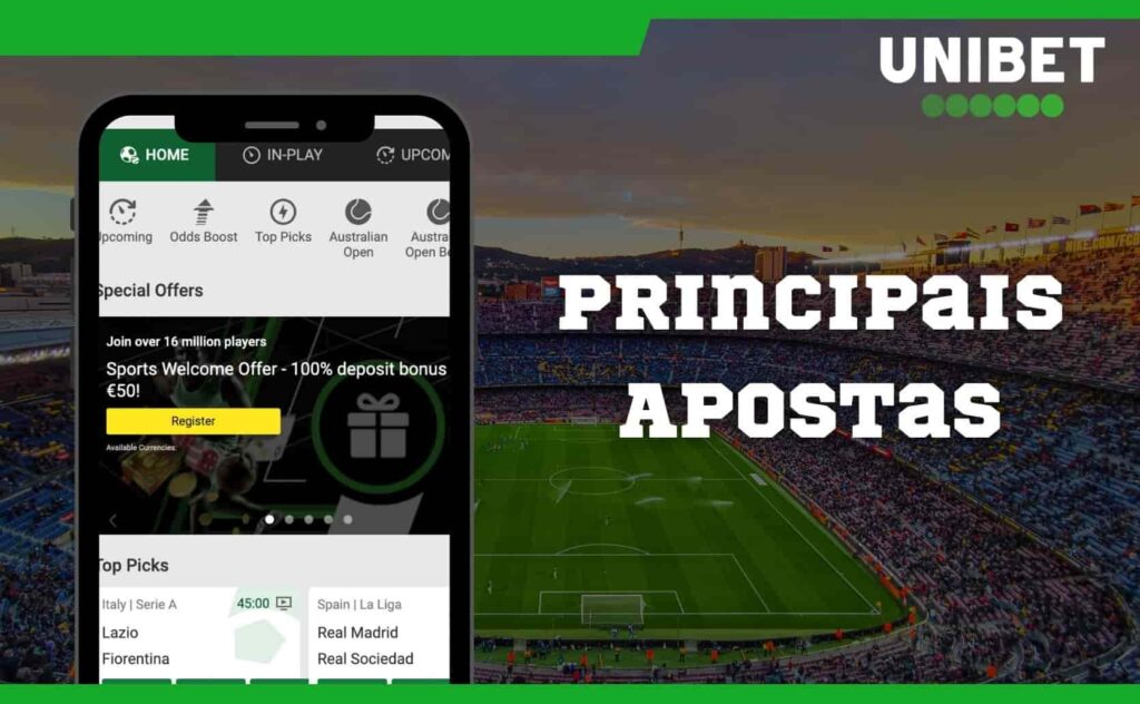 principais apostas Unibet Brasil informações detalhada