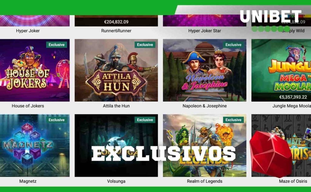 Unibet Brasil jogos exclusivos no cassino online visão geral